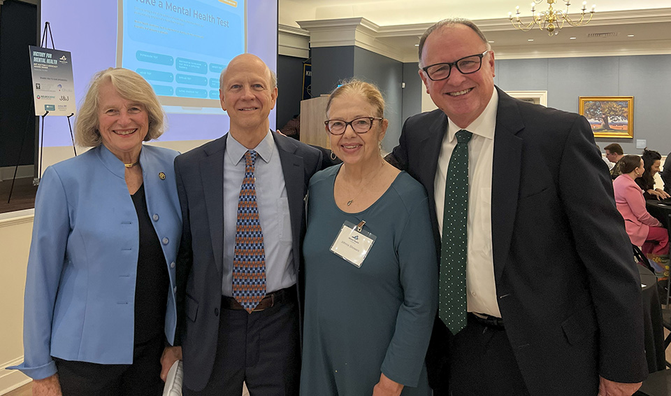 Del. Betsy Carr, Bruce Cruser, Johnna Showers, Sen. Creigh Deeds at MHV’s Victory for Mental Health event 2024.