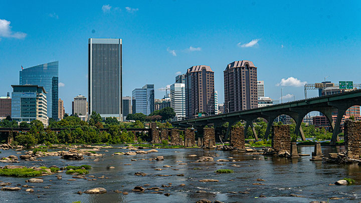 Richmond and the James River - Photo by Dominic Chasse